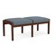 Lesro Lenox Wood 2 Seat Bench Wood Frame, Walnut, RF Serene Upholstery LW2001 - alternate 3